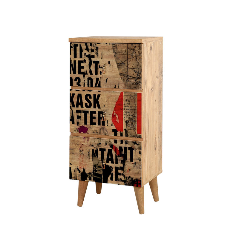 Commode à 3 tiroirs l 16,54 po Lieberum