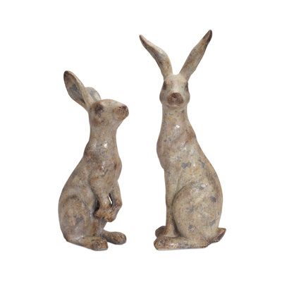 Viviano Rabbit 2 Piece Statue Set