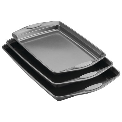 Rachael Ray Nonstick Bakeware Cookie Pans / Baking Pans Set, 3 Piece