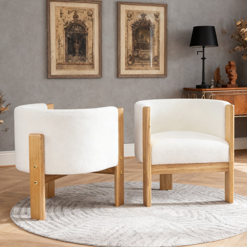Chaise rembourrée en bois massif Rolip 
