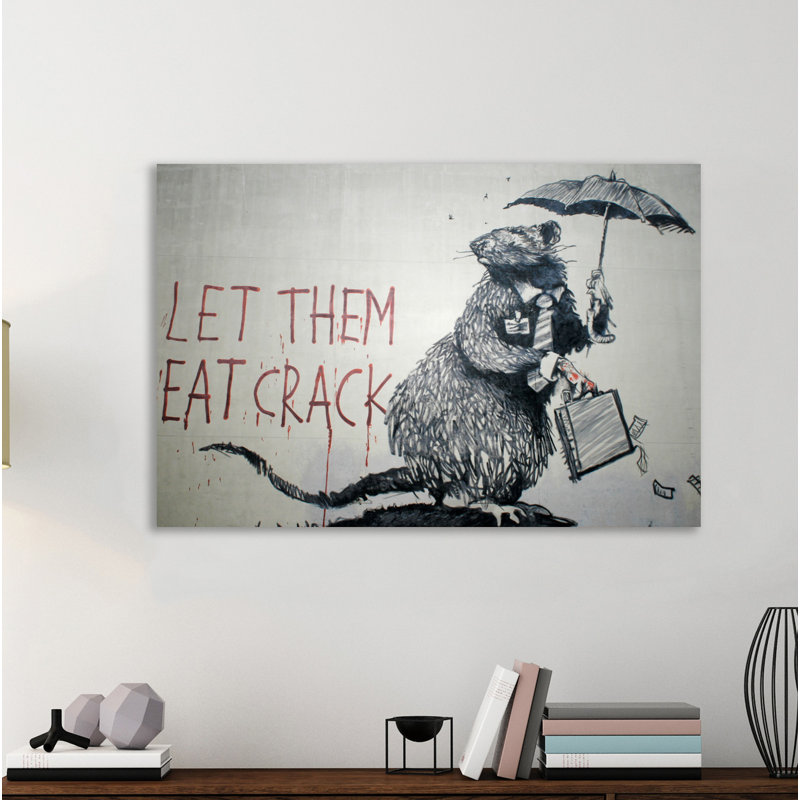 Let Them Eat Crack by Banksy - Wrapped Canvas Print, 51cm H x 76cm W x 3cm D