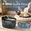 74oz/2.2L Automatic Pet Fountain with dual flow modes and 4 replacement filters, designed for indoor cats, dogs, and small animals.