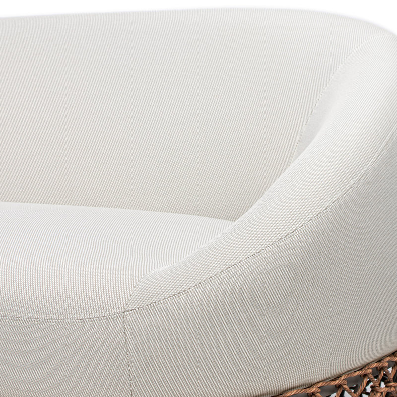 Willow 4Pc Upholstered Woven Patio Deep Seating Conversation Set