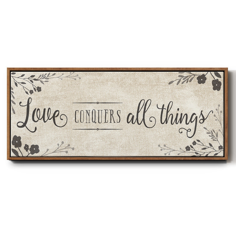 Love Conquers- Framed Canvas