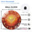 Horloge murale en verre Fiery