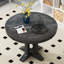 Table de salle à manger de style campagnard, table ronde extensible pour cuisine et salle à manger