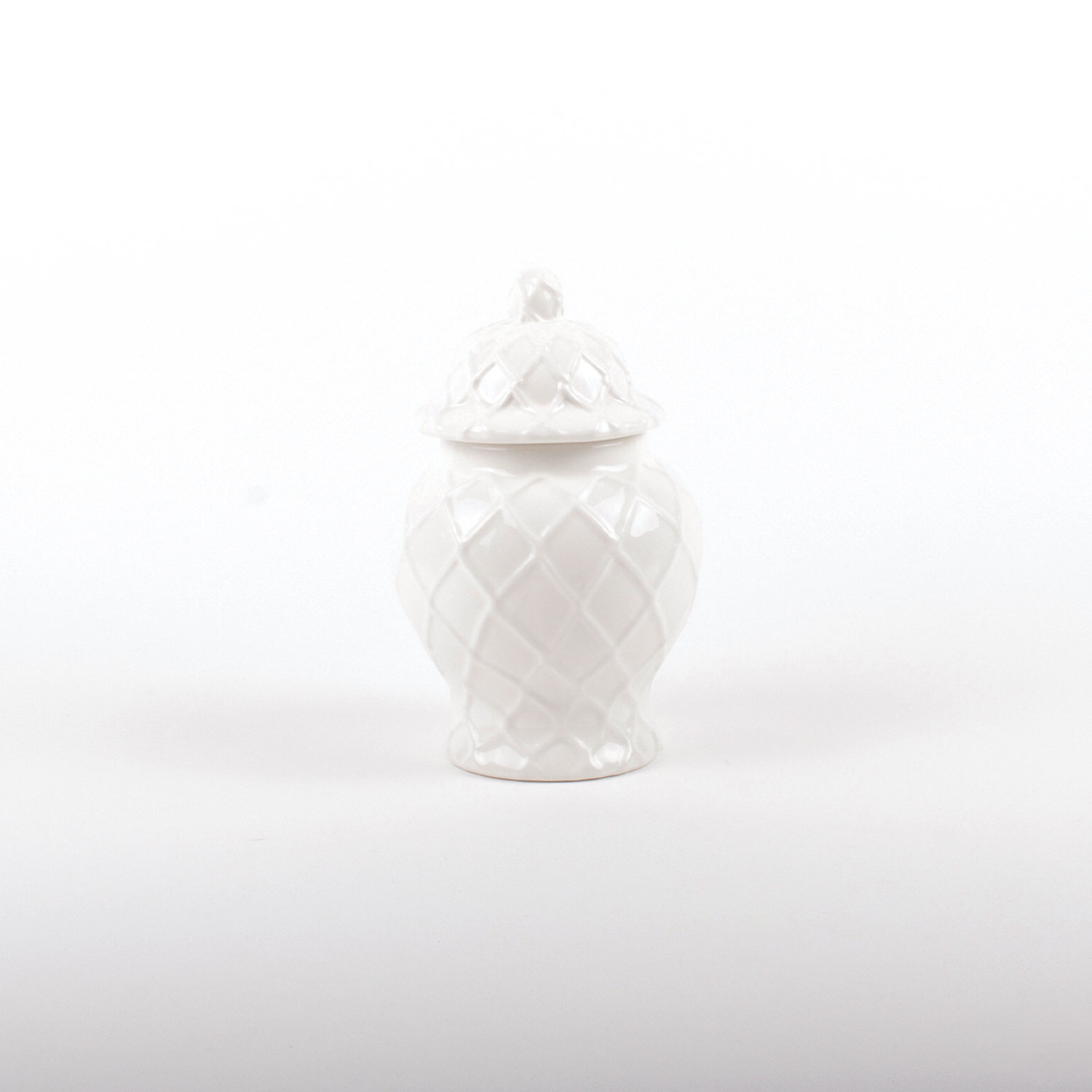 Ceramic / Porcelain Ginger Jar - White