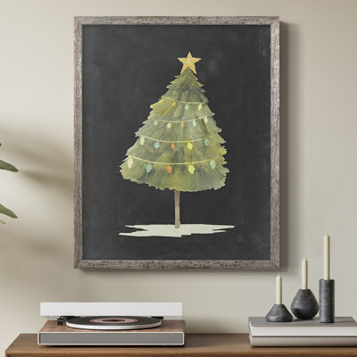 «Christmas Glow I», reproduction encadrée - bois massif