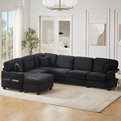 Sectional Upholstered L-shaped Sofa