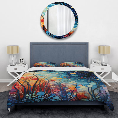 Colorful Ink River Microscopic Fantasia 5 - Abstract Shapes Duvet Cover Set