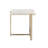 Faux Marble Top With Metal Frame End Table