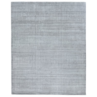 Castelli Geometric Area Rug in Light Silver