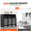 Organisateur de documents en bois, 24 compartiments, trieur de dossiers avec tablettes amovibles, fente pour boîtes aux lettres pour l'organisation de salles de classe de bureau à domicile, certifié EPA, noir