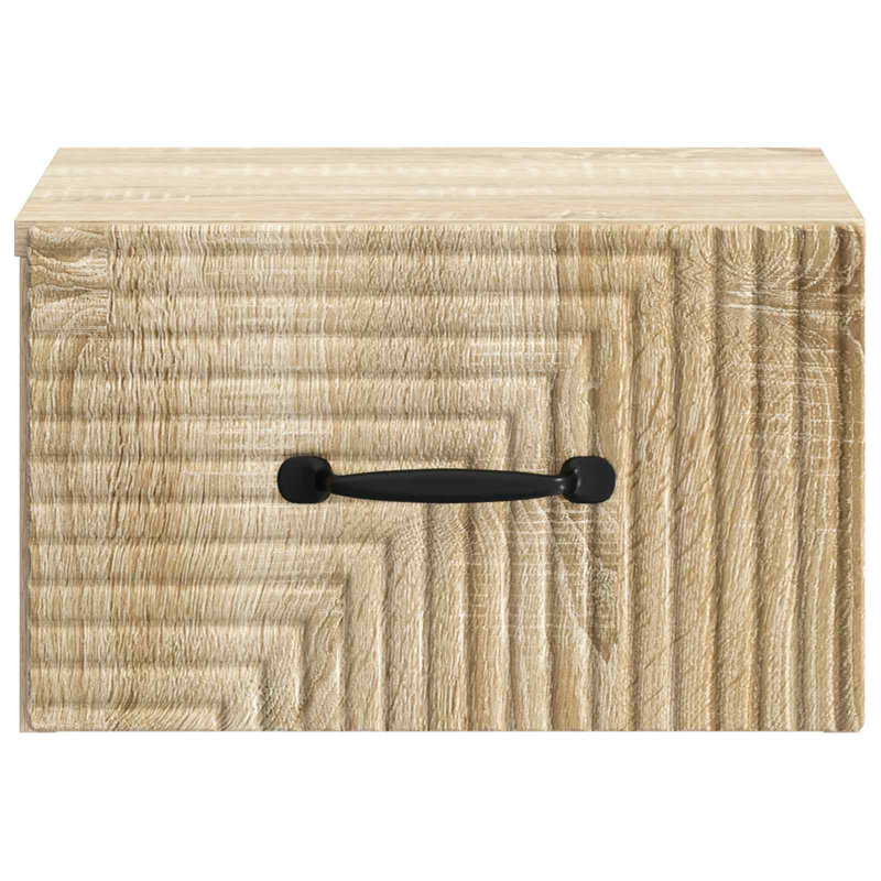 34.5cm W Manufactured Wood Bedside Table, Sonoma Oak