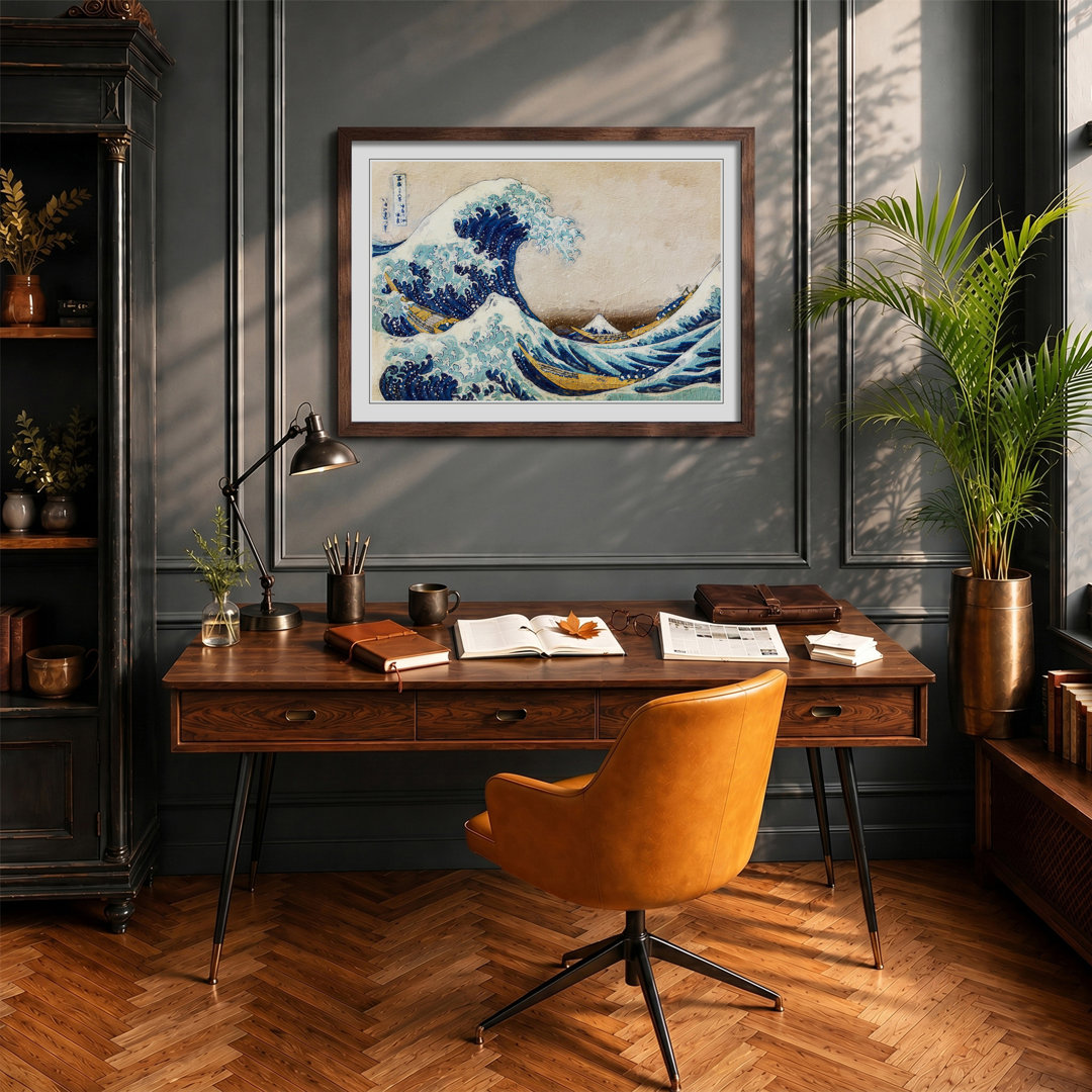 A Great Wave of Kanagawa by Katsushika Hokusai - Framed Print