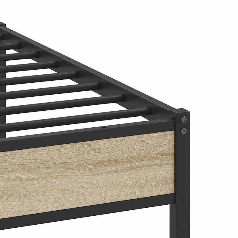 Bed Frame Without Mattress Engineered Wood, European Kingsize (160 x 200cm), Sonoma Oak