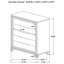Commode blanche à 5 tiroirs Esat