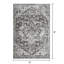 Tapis floral gris en polypropylène tissé à la main Ragheb-1990039618