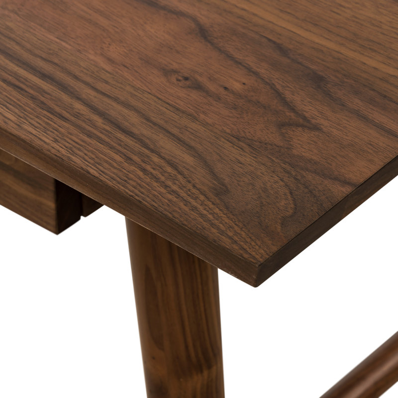Bureau en bois massif Aziah, Noyer