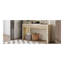 Console rustique avec 3 tiroirs cannelés - Table d'entrée en placage de bois massif avec grain de bois naturel pour le salon, le couloir (abricot)-1252784829
