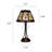 Retro-Style Stained Glass 2-Light Table Lamp 18" Shade