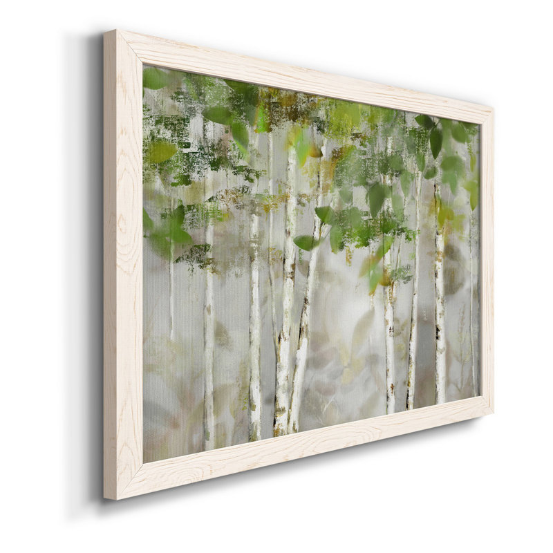 «Evergreen Forest», peinture sur toile encadrée, H 37,5 po x l 27,5 po x P 1,5 po, Blanc