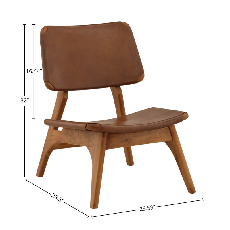 Quintero Teak Wood Occasional Chair, Brown