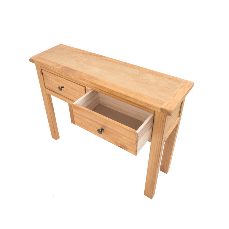 Rosewood 100cm Console Table, Wood/Brass
