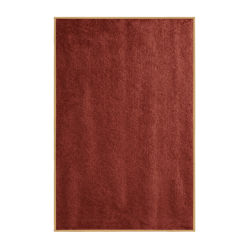 Machine Washable Solid Brown Area Rug, Runner 2' x 5'