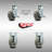 4-Piece Thermoplastic Rubber Caster Set