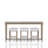 Glass Console Table, With 3 Stools