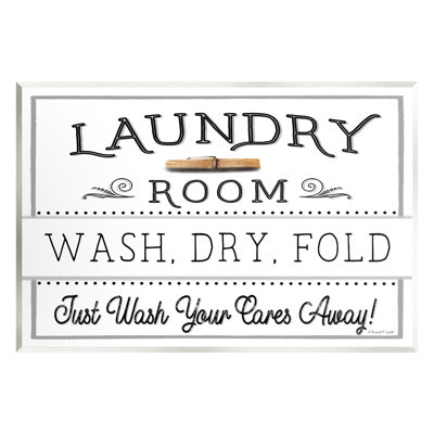 «Wash Cares Away Laundry On MDF» par Elizabeth Tyndall
