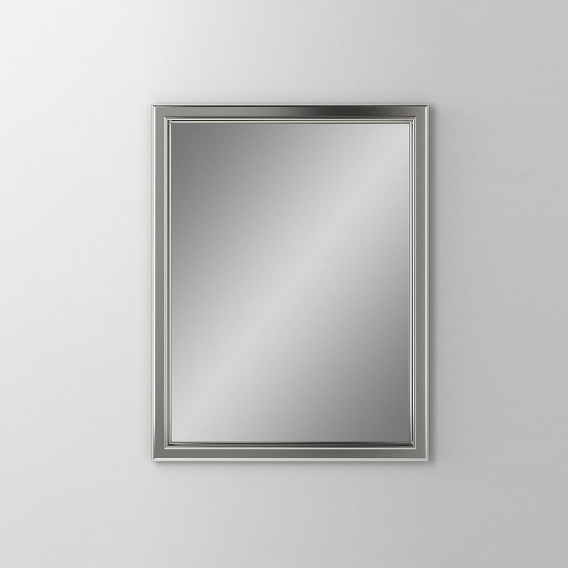 Miroir de salle de bain Main Line, Nickel poli, 30 po x 24 po