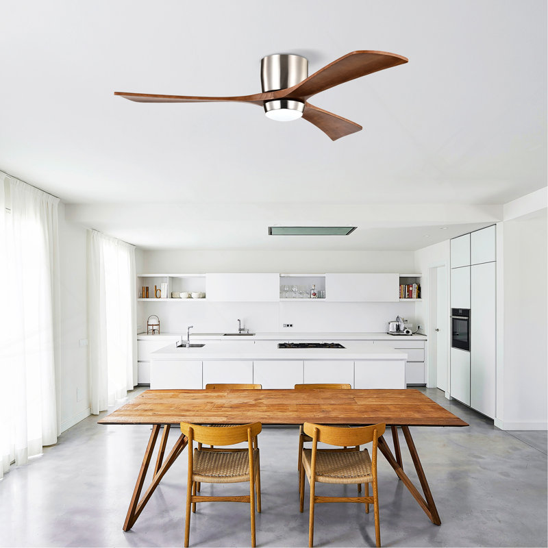 Ventilateur de plafond 52 po avec lumières, Brun