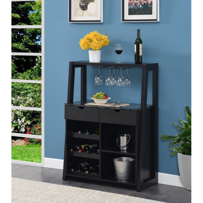 Clyta 2 Drawer Wine Storage Bar