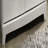 57"W White 6-Drawer Dresser With Black Handles-1350477307