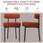 Boucle Dining Chairs Set of 2, Upholstered Dining Chairs with Black Metal Legs, Modern Dining Chair-1050632458