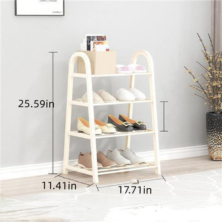 Simple Shoe Rack Doorway Multilayer Small Shoe Rack Household Dormitory Storage Rack Multifunctional Rack Rebrilliant Finish: Pink