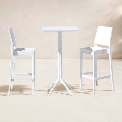 Ensemble de sièges de bar 24 po avec tabourets carrés Farrah