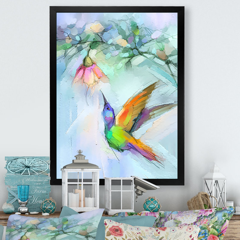 Papillon abstrait - Peinture, Cadre photo noir, H 20 po x l 12 po x P 1 po