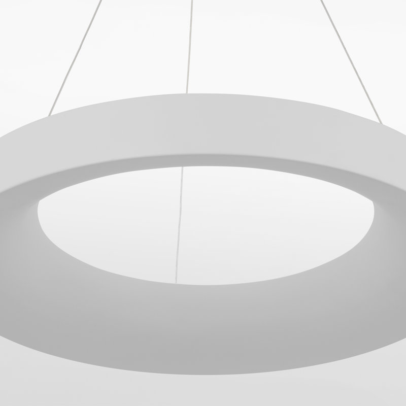 Neptune 6 - Light LED Chandelier, Matte White, Matte White