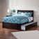 Grand lit plateforme en bois massif Amison
