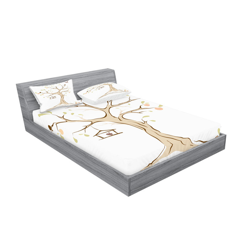Multicolore drap-housse et coussin décoratif Ambesonne, Ensemble de draps pour très grand lit californien