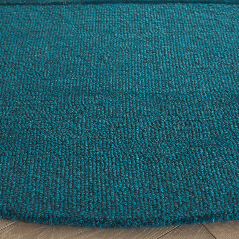 Rosten Hand Tufted Wool, Viscose, Cotton Geometric Rug, Round 6'