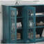 Meuble télé 63 po, buffet, armoire de rangement, bleu sarcelle