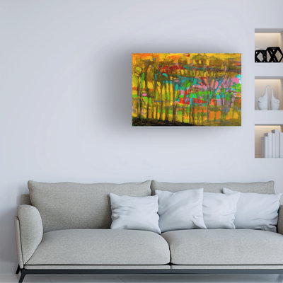 Wrapped Canvas Wall Art - Howie Green 'Trees 1' Wall Art for Living Room, Bedroom, or Office Décor - 16x24