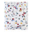 Très grand drap de 4 pièces en flanelle de coton 100%, imprimé village blanc, doux et lavable à la machine - avec draps-housses plats