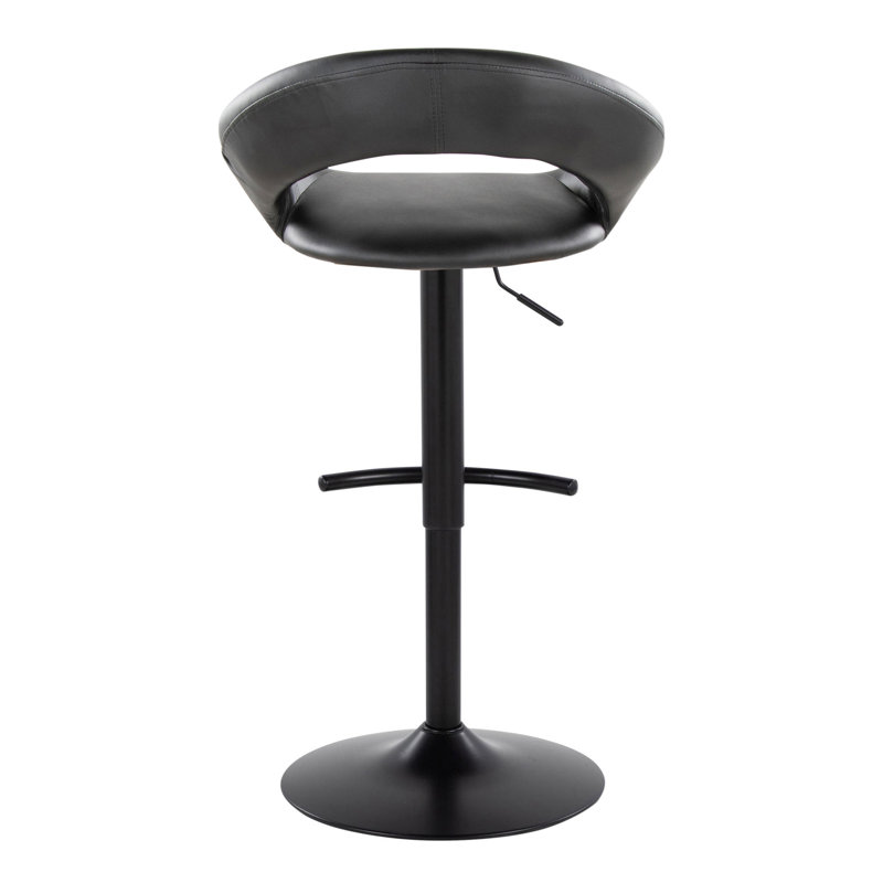 Tabouret de bar 41 po 41 po contemporain, Noir mat