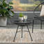 Table d'appoint d'extérieur avec verre trempé et base fabriquée à la main - Unique