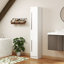 Tall Bathroom Storage Cabinet with 3 Adjustable Shelves, White